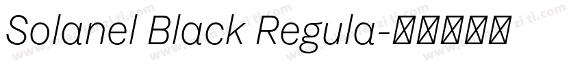 Solanel Black Regula字体转换